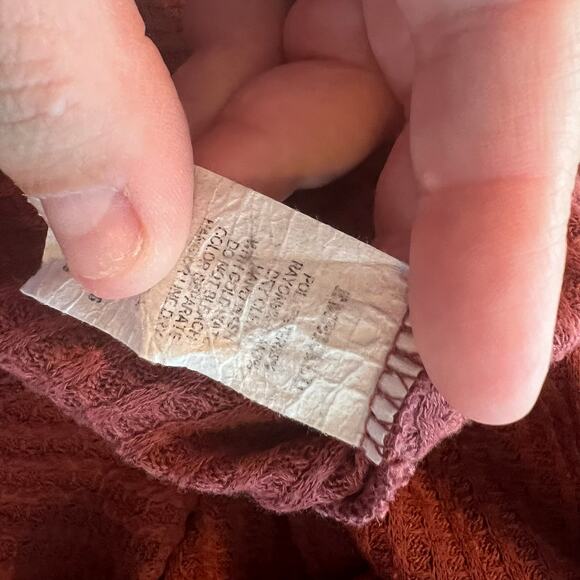 Emerald Waffle Knit Cowl Neck Top Women's Plus Size 3X Long Sleeves - Picture 7 of 7